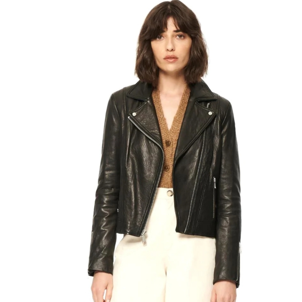 Like NEW Andrew Marc Moto Leather Jacket